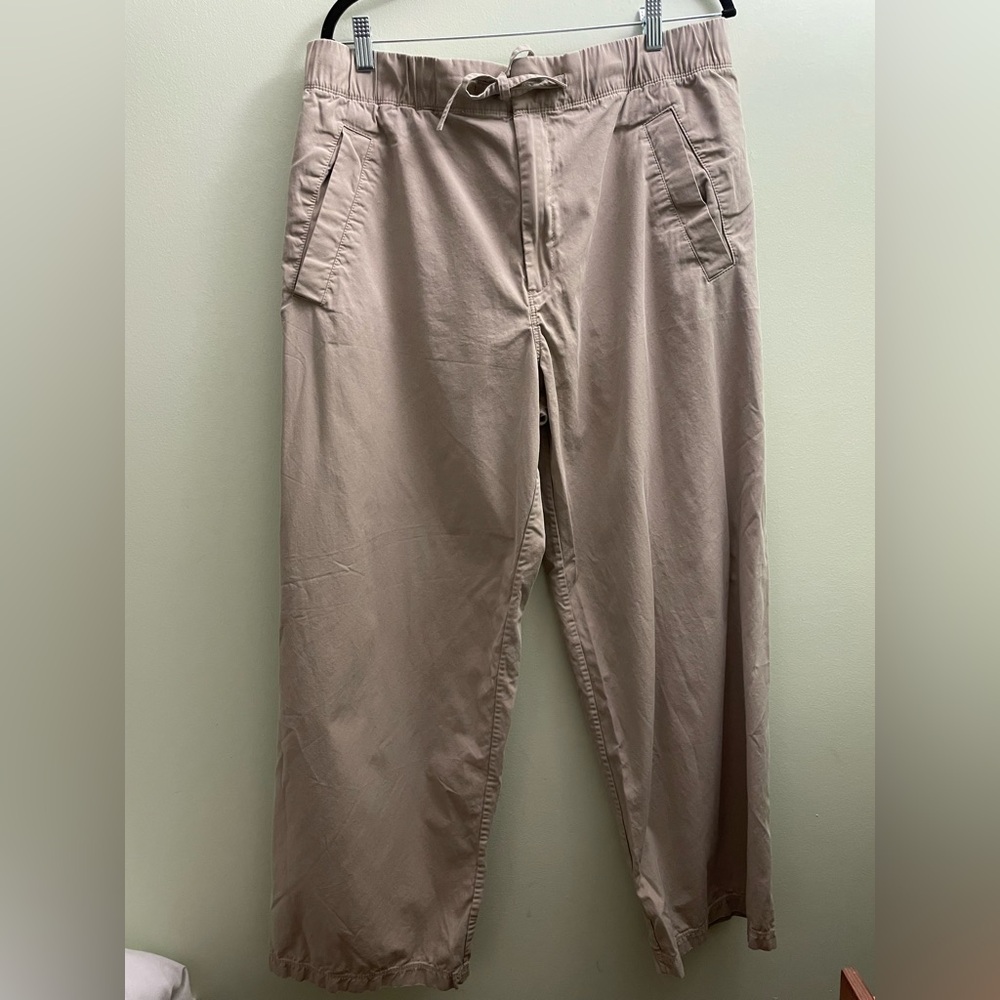 Womens COS Baggy Khaki Pants Drawstring Size Large
